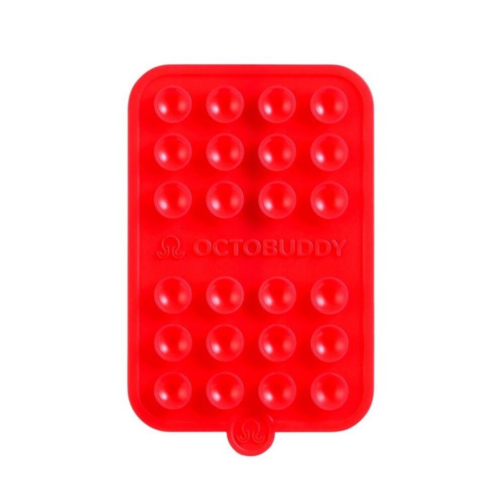Octobuddy -  Silicone Suction Cup Phone Case Mount Ma Red